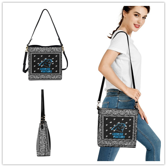 Carolina Panthers PU Leather Bucket Handbag 001